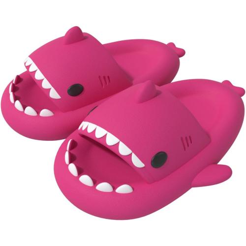 ChayChax Boys Girl Cloud Shark Slides Non-Slip Novelty Open Toe Sandals Extremely Comfy Cushioned Thick Sole Cute Cartoon Shower Slippers Indoor & Outdoor size 5/6