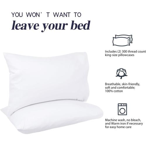 Nuzzle Cooling Adjustable King Size Pillows and Pillowcases
