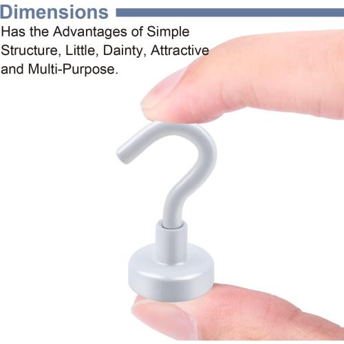 DIYMAG Magnetic Hooks, 30Lbs Strong Heavy Duty Cruise Magnet S-Hook for Classroom, Fridge, Hanging, Cabins, Grill, Kitchen, Garage, Workplace and Office Etc, (20 Pack-White)
