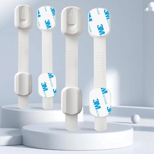 Child Safety Cabinet Locks, 8-Pack, Easy Install with 3M Adhesive, No Screws or Drilling, Multi-Purpose Latches for Cabinets, Drawers, Doors, Kitchen, Ovens, Toilets