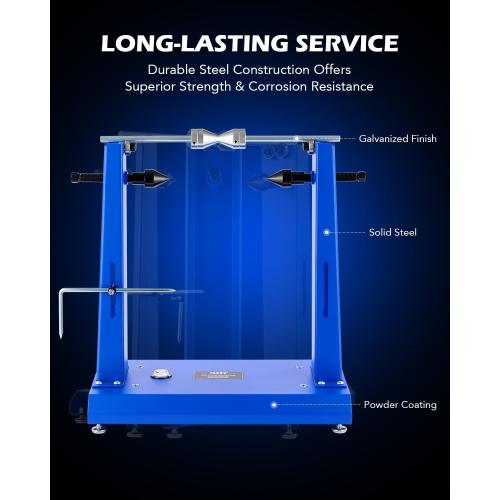 Color Blue Orion Motor Tech Motorcycle Wheel Balancer & Truing Stand, Tire Balancer Stand for Motorcycle Wheel with Adjustable Truing Pointer, Heavy Duty Bicycle Wheel Truing Stand for Sport Dirt Bike