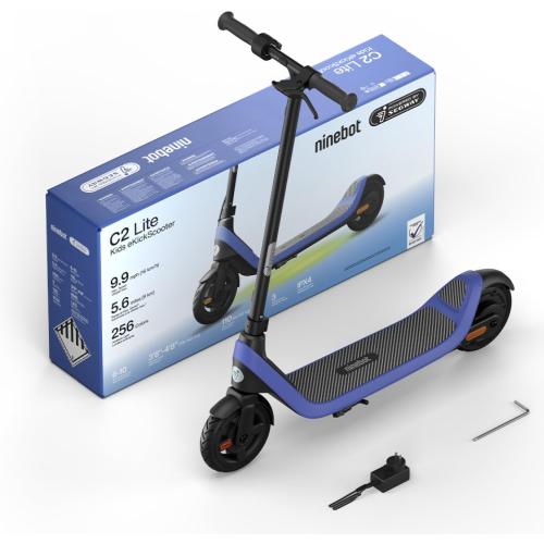 Segway Ninebot eKickScooter - Electric Scooter for Kids 6-14, w/t Adjustable Handlebar Height (Only C2 Pro) for Riders up to 132 lbs, Includes New Cruise Mode, UL-2272 Certified