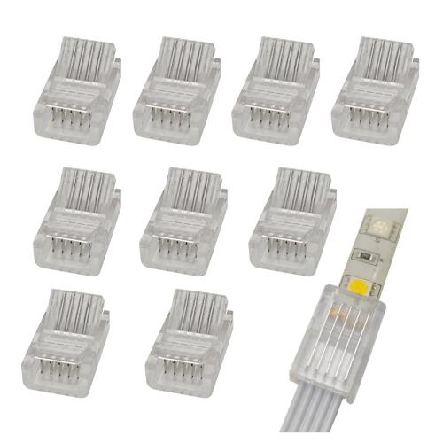 5 Pin 12mm RGBW LED Strip to Wire Connector Solderless Clips