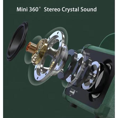 Dosmix Retro Bluetooth Speaker, Vintage Decor, Mini Wireless Bluetooth Speaker, Cute Old Fashion Style for Kitchen Desk Bedroom Office Party Outdoor Accessories for iPhone Android (Green)