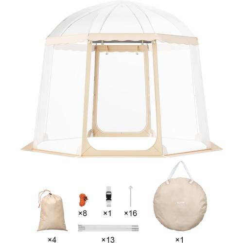 VEVOR Upgraded Pop Up Bubble Tent for 4-8 People, Need Simple Assembly -  Large Outdoor Clear Bubble Tent Dome, Weatherproof Clear Tent Shelter for Outdoor Activities, Events, and Parades