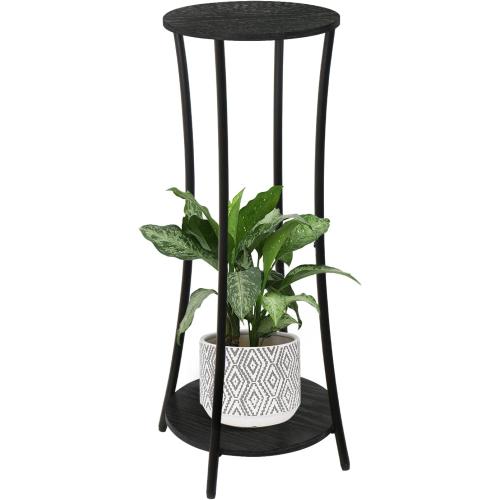 YINMIT Plant Stand Indoor,Round Potted Holder Rack,Flower Pot Stand Shelf,Round Supports Rack,Corner Plant Shelf for Balcony Garden Patio Living Room,Black