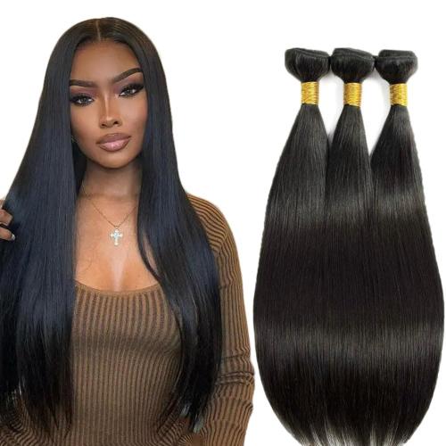 Straight Bundles Human Hair Bundles 20 20 20 Inch Natural Black Color Straight Bundle Unprocessed Brazilian Virgin Weave Hair 3 Bundle 50 Gram Per Bundle