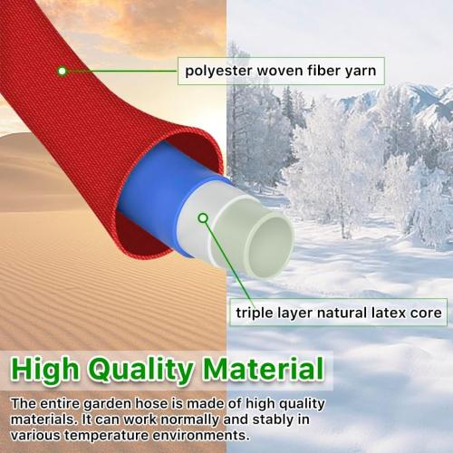 Garden Hose, 75FT Water Hose, Outdoor Hose with 3/4 Fittings, Water Pipe, Convenient Storage Useful House Gifts for Lawn Car Watering Plants Red