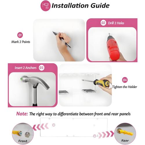 Wall Mount Holder Compatible with Airwrap – Clear Acrylic Organizer Rack for Hair Styler & Attachments, Space Saving Wall Storage for Bathroom or Vanity