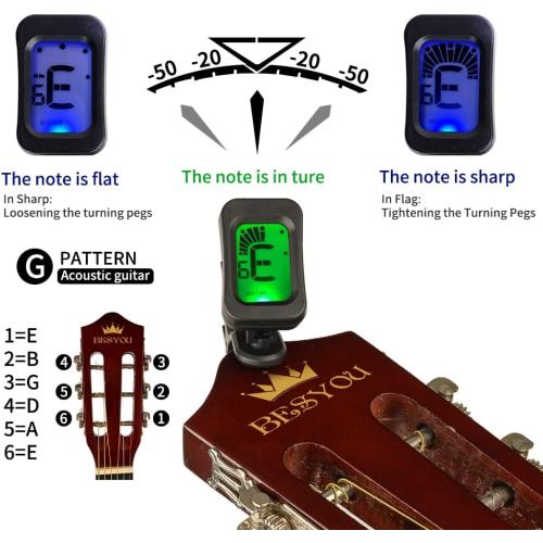 Acoustic Guitar 38 Wood Guitar with starter kit-Travel Gig Bag, Tuner,guitar pick with Beginner Set for Kids/Adults -Natural