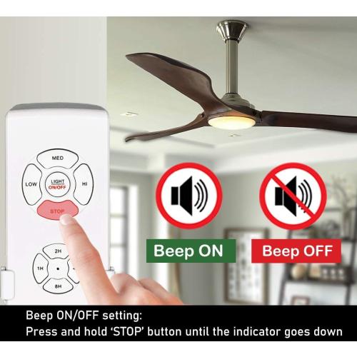 Universal Ceiling Fan Remote Control Kit - 3-in-1 Wireless Mini Remote with Speed Control, Light Switch & Timer for Hunter, Honeywell, Harbor Breeze, Westinghouse & Other Major Brands