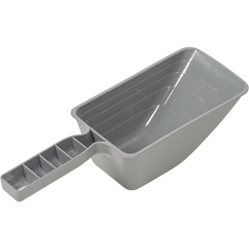 Amazon Basics Airtight Dog Food Storage Container with Scoop and Wheels, 69 QT, Gray