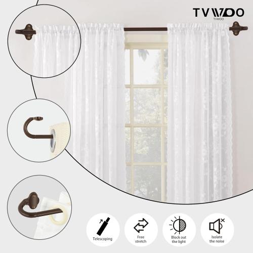 Bronze Wrap Around Curtain Rods:5/8 Inch Blackout Adjustable Window Curtain Rod for Bedroom Kitchen Apartment Renter Friendly,Room Darkening Curved Drapery Rods Easy Install,Antique Brown 28-48