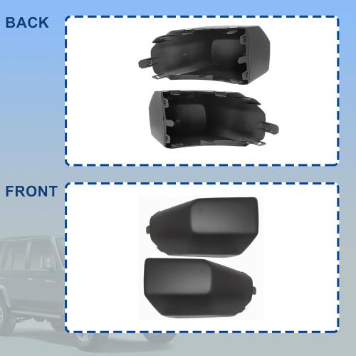 2 Pcs GXARTS 2PCS Black Driver & Passenger Side Front Corner Bumper End Cap 5242235060 Compatible with Toyota FJ Cruiser 2007-2014