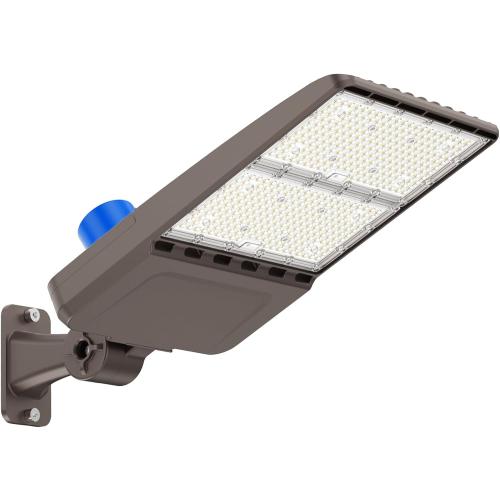 480V 300W LED Parking Lot Lights with Adjustable Arm Mount Dusk-to-Dawn Photocell Sensor Outdoor Commercial Area Lighting 42000LM 5000K IP66 LED Street Security Light for Shop,Yard,Roadways
