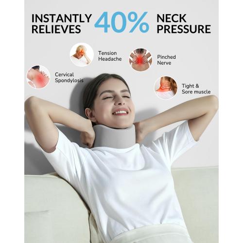Ice Silk Neck Brace - Soft, Breathable Cervical Collar for Pain Relief & Posture Correction - Washabel Anti-Snoring Support for Comfortable Sleep - Ideal for Office Workers