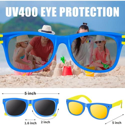 Kids Sunglasses Bulk, Neon Sunglasses with UV400 Protection for Boys & Girls