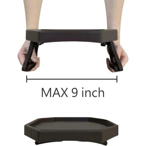 Sofa Arm Clip Table, Armrest Tray Table, Drinks/Remote Control/Snacks Holder … (Platic, Brown)