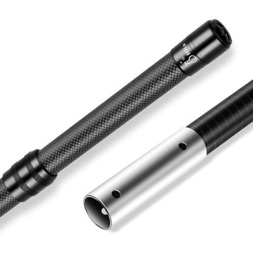 NEW Pool Pole Carbon Fiber, Premium15FT Pool Pole telescopic 4.6 to 15 FT, Adjustable 4 Piece Extendable Pool Cleaning Pole, Professional Pool Pole fit for Brushes, Vacuum, Nets, Skimmers, Rakes