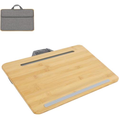 SUMISKY Portable Laptop Desk with Cushion and Phone Holder Bamboo Laptop Stand for Sofa Fits Up to 14 Inches