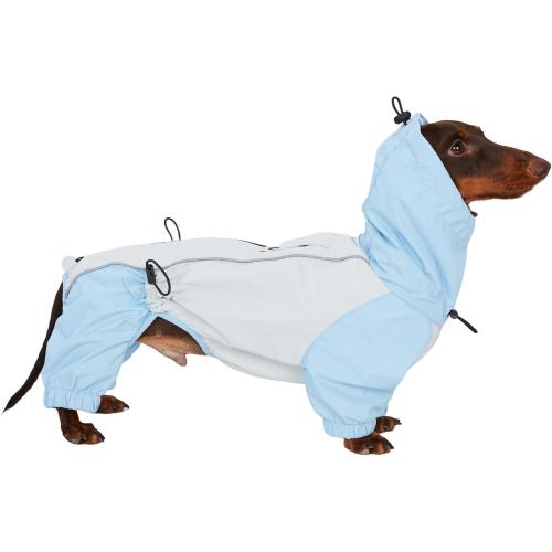 4 Pack....Dachshund Dog Raincoat with Legs, Waterproof Full Body Jacket, Hooded Outdoor Windbreaker for Small & Medium Dogs, Mini Dachshund Puppy Coat (Small (9-13lbs))