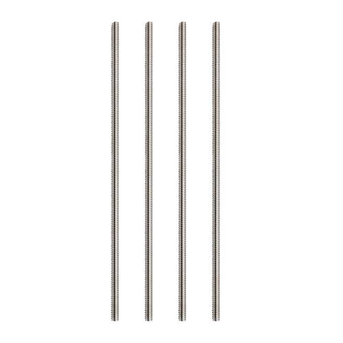 304 Stainless Steel 3/8-16 Fully Threaded Rod, 4 Pieces 47 Length Long Threaded Rods