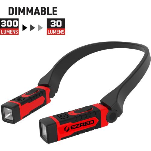 EZRED ANYWEAR Rechargeable Neck Light for Hands-Free Lighting - NK15, Perfect Light for Mechanics, Camping, Hunting, DIY Projects, Reading
