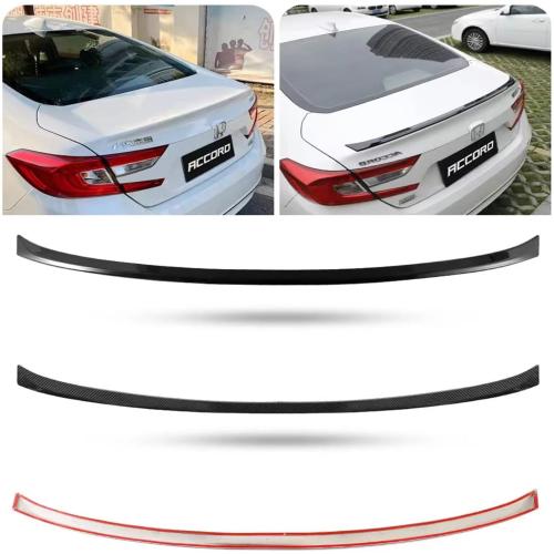 MUCO Trunk Lid Rear Spoiler Compatible with 10th Gen Honda Accord 2018 2019 2020 2021 4 Door Sedan ABS Glossy Black