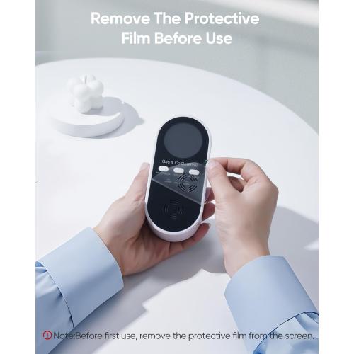 5-in-1 Carbon Monoxide Detectors, Natural Gas Leak Detector, Plug-in & Battery Backup Portable Co Detector, Co Gas Temp Humidity Sensor, HD Display Screen Vilfet, 1-Pcs, Black