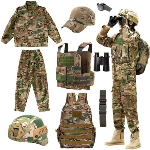 Klocerg Army Costume Boy Soldier Full Set Role Playing Special Forces Children's Costume Military Personnel