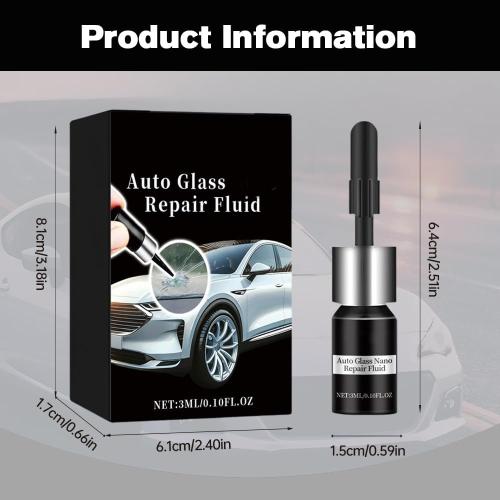 Windshield Crack Repair Kit, 2025 Upgraded Glass Crack Repair Liquid for Windscreen, Cracked Windshield Repair Kit for Car Glass Fixing, Universal Cracks Gone Glass (1pc)