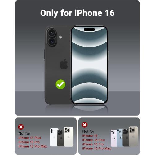 OTOFLY Compatible with iPhone 16 Case, Compatible with MagSafe, Shockproof Magnetic Silicone Case for iPhone 16,[Military Grade Protection] [2 Pack Screen Protectors], Baby Blue