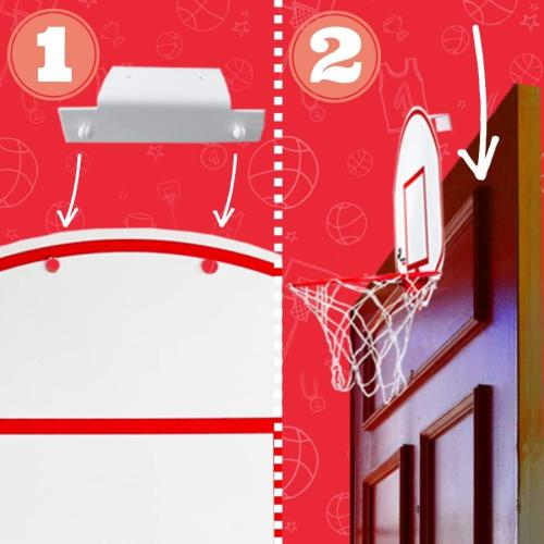 Mini Basketball Hoop - Indoor Basketball Hoop - Durable Plastic Basketball Hoop for Kids and Adults - No Assembling - Premium Basketball Game with Ball and Pump
