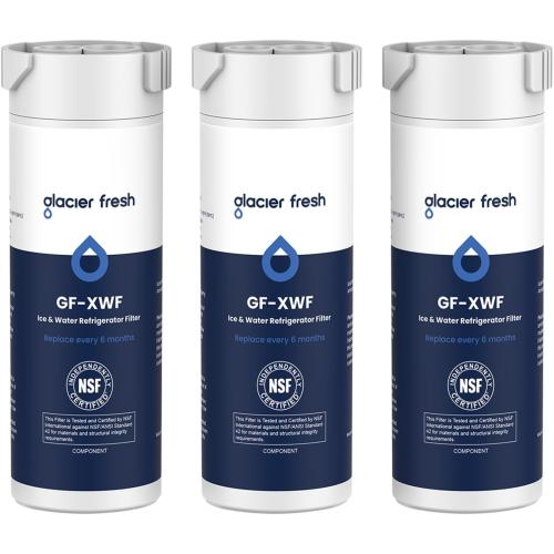 GLACIER FRESH XWF Replacement for GE XWF Refrigerator Water Filter Pack of 3 (Not XWFE)