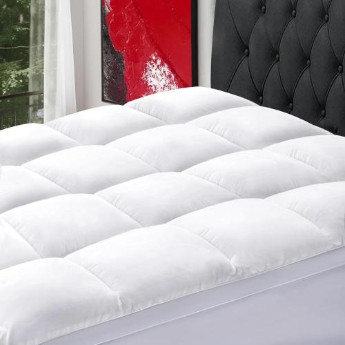 SOPAT Mattress Topper Queen Size Extra Thick Mattress Pad 8-21 Deep Pocket Soft Down Alternative Fill Mattress Protector Pillow Top Mattress Cover (60x80 Inches, White)