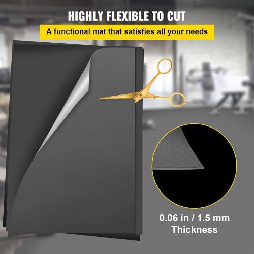 PVC Dance Floor, 6.6x3.9ft, 0.06in Thick, Black/Grey Reversible, Non-Slip, Ballet, Jazz, Hip Hop, Modern Dance, Home, Studio, Gym