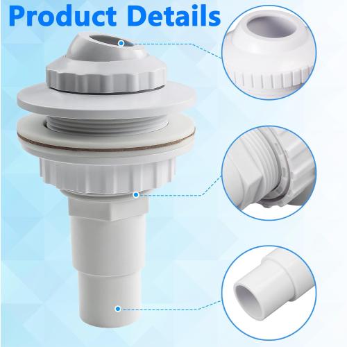 SP1023 Above Ground Pool Complete Return Outlet Jet Fitting with Gaskets and Adapter Replace Hayward SP1023 1-1/2-Inch FIP Inlet Return Fitting with Locknut and Gasket