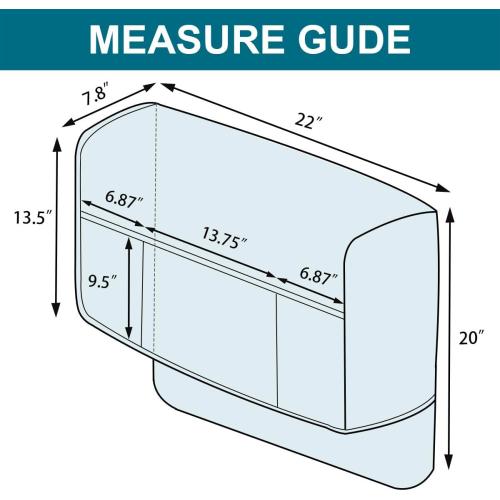 Turquoize 2 Pack Waterproof Armrest Covers for Chairs and Sofas - Couch Arm Covers with Side Pocket Anti-Slip Furniture Protector Washable Slipcovers Set of 2, Sage