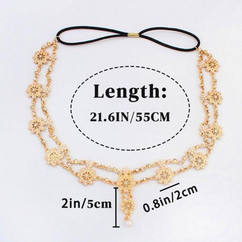 Yalice Gold Head Chain Indian Floral Bollywood Forehead Headpieces Elastic Goddess Bridal Wedding Hair Jewelry for Women