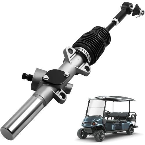 Golf Cart Steering Gear Box Assembly for EZGO TXT MPT 2001-UP | Gas and Electric Golf Carts, Replace# 70964-G01, 70602-G01 Steering Rack and Pinion, with Ball Joint and Latch