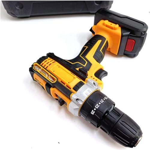 screwdriver For 21V lithium battery impact drill dual speed multifunctional household electric screwdriver repair tools(1 electricity 1 charge)