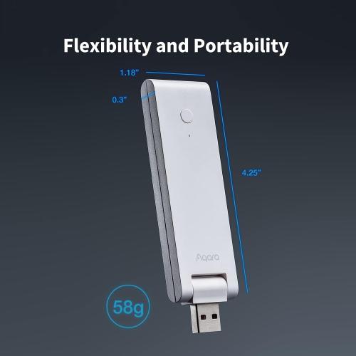 Aqara Smart Hub E1 for Home Automation, 2.4 GHz Wi-Fi Required, Features Aqara Zigbee (Not Third-Party), Powered by USB-A, Small Size, Supports HomeKit, Alexa, Google Assistant, IFTTT