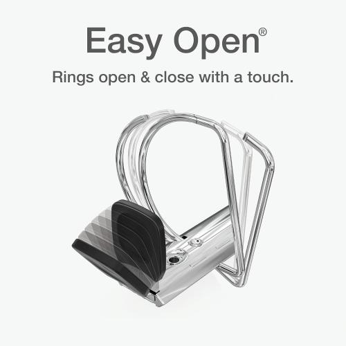 Oxford 3 Ring Binders, Binders for School and Office, Durable 4 Inch, ONE-Touch Easy Open D Rings, View Binder Covers, 4 Interior Pockets, PVC-Free, Holds 880 Sheets, Black, 2 Pack (79920)