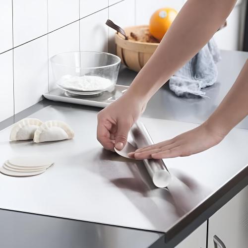 Stainless Steel Cutting Board with Counter Lip, Extra Large Chopping Board for Kitchen,Metal Cutting Board for Veggies,Meat,Fruits,Bread and Baking (80 x 50cm/31.5 x 19.7 inch)