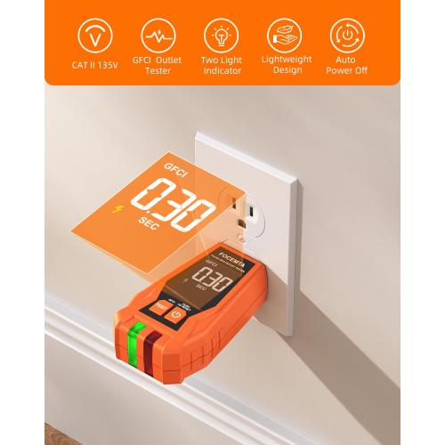 Circuit Breaker Finder & GFCI Outlet Tester with Digital LCD Display, 90-135V Electrical Circuit Tracer Tool for Electricians/DIY – Lightweight (Includes Batteries & Carrying Case)