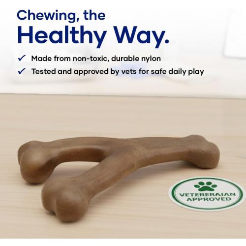 Wishbone – Bacon Flavored Dog Chew Toy | Durable, Long-Lasting, Teeth Cleaning | Safe for Heavy Chewers