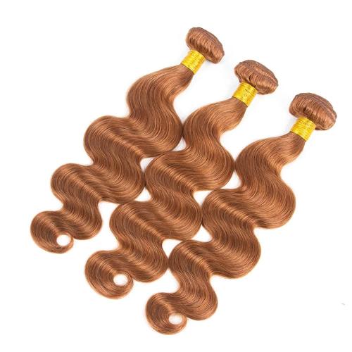 28 30 32 inch Light Brown Bundles Human Hair 30 Body Wave Bundles Peruvian Grade 8A Virgin Hair 3 Bundle 30 Light Brown Body Wave Bundle 300g