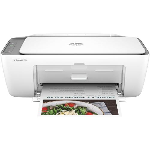 HP DeskJet 2855e Wireless All-in-One Color Inkjet Printer, Scanner, Copier, Best-for-home, 3 months of Instant Ink included, Single-band Wi-Fi connectivity (588S5A)