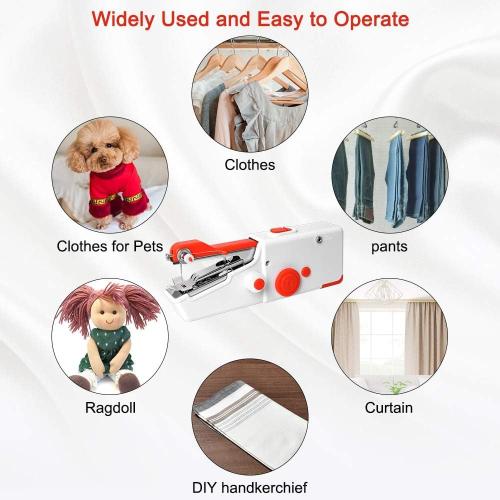 Quick Sew Mini Handheld Sewing Machine, Portable Electric Sewing Machine For Beginners Adults, Easy To Use Suitable for Sewing Clothes, Fabrics, Family Travel, DIY