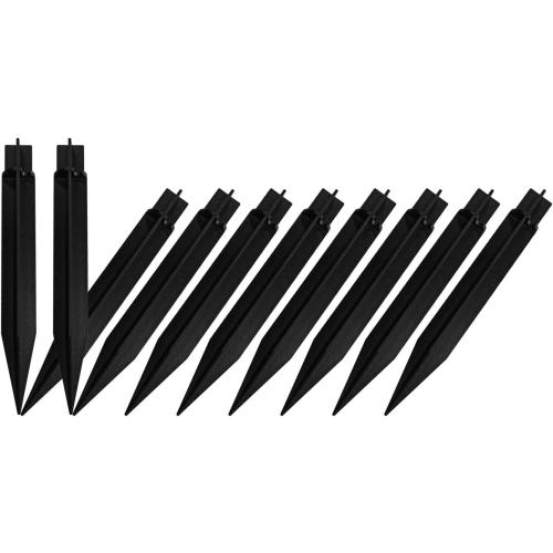 ‼️ONLY 9‼️ Solar Light Stakes Replacement (Fit for Pole Inner Diameter 0.73 inch), ABS Reinforced Ground Spikes with Wire Holes for Outdoor Solar Light Pathway Christmas Landscape Garden Deco